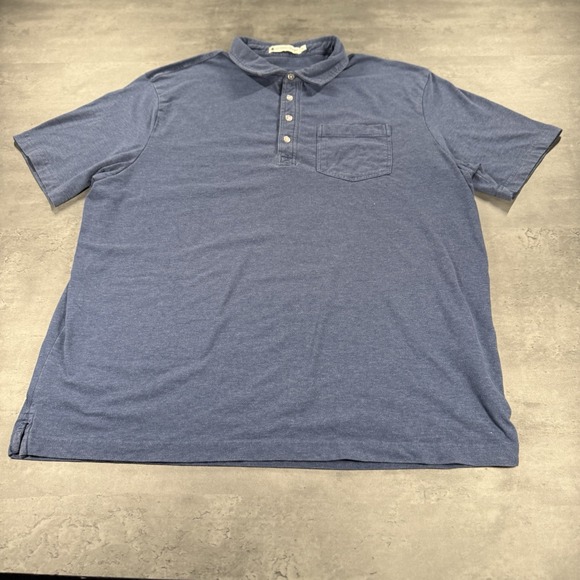 Southern‎ Proper Polo Shirt Mens Extra Large XL Blue Pocket Performance Cotton - Picture 2 of 9